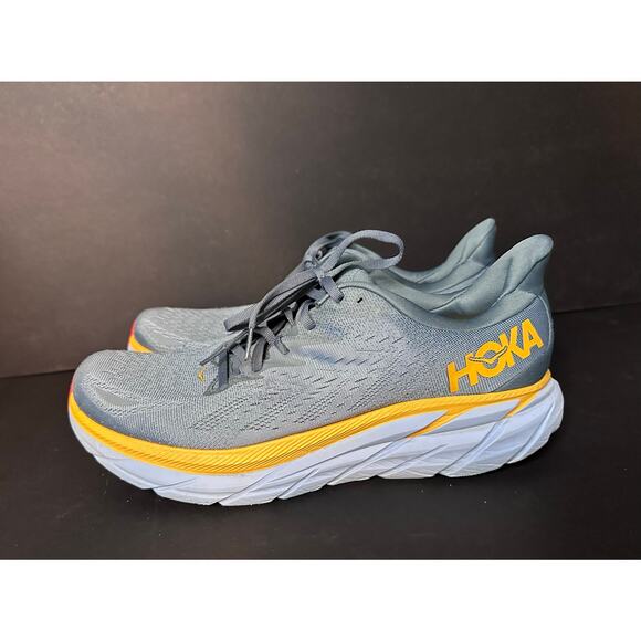 Hoka One One Clifton 8 Shoes Mens 11.5 2E Mens Blue Running 1121374 GBMS - Picture 5 of 12